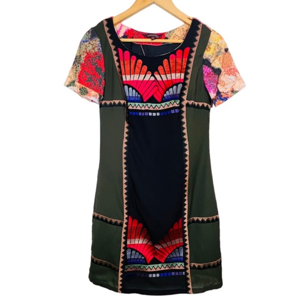 Ranna Gill Fanned Vignette Embroidered Shift Dress 4